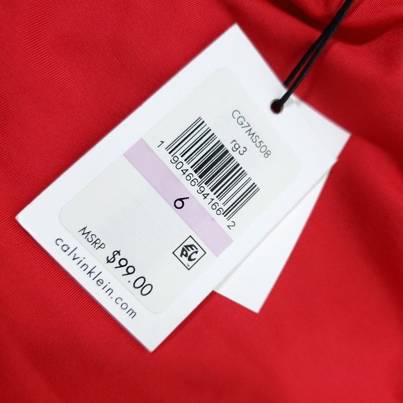 Calvin Klein Logo Red One Piece Swimsuit Sporty - Picture 9 of 9